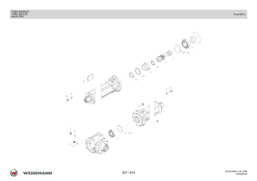 Weidemann 3070CX60LP Wheel Loader Parts Catalog v1.0 IT ES EN 10000326063 - Image 7