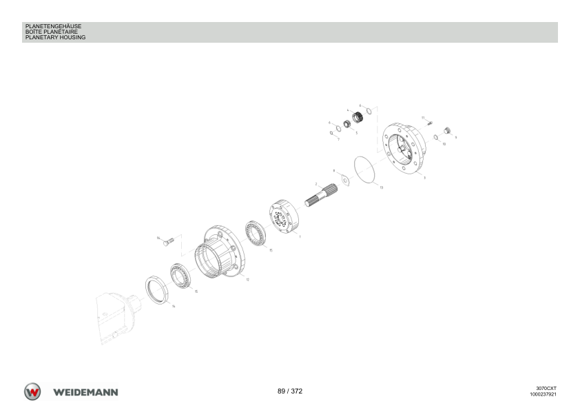 Weidemann 3070CX80 3070CXT Telescopic Loader Parts Catalog v1.0 DE FR EN - Image 12
