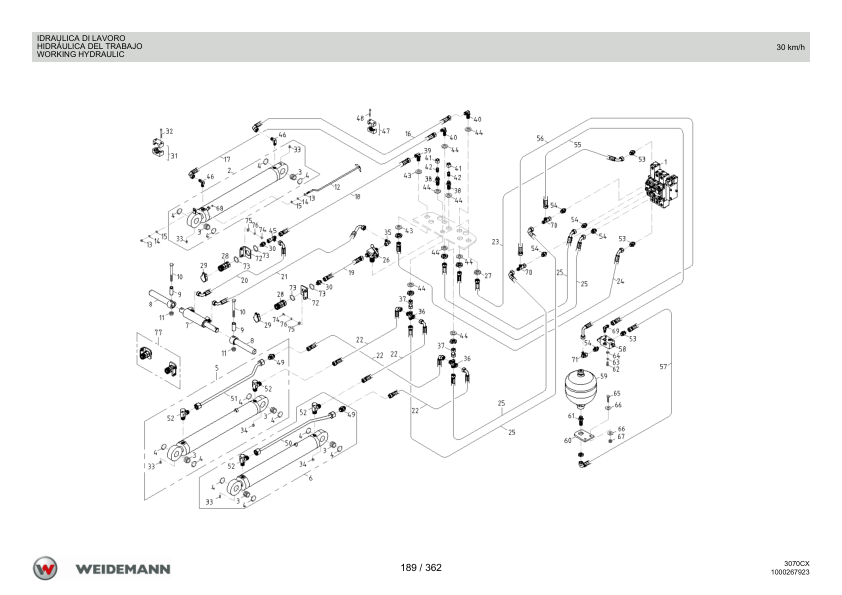 Weidemann 3070CX80 Wheel Loader Parts Catalog v1.0 IT ES EN - - Image 7