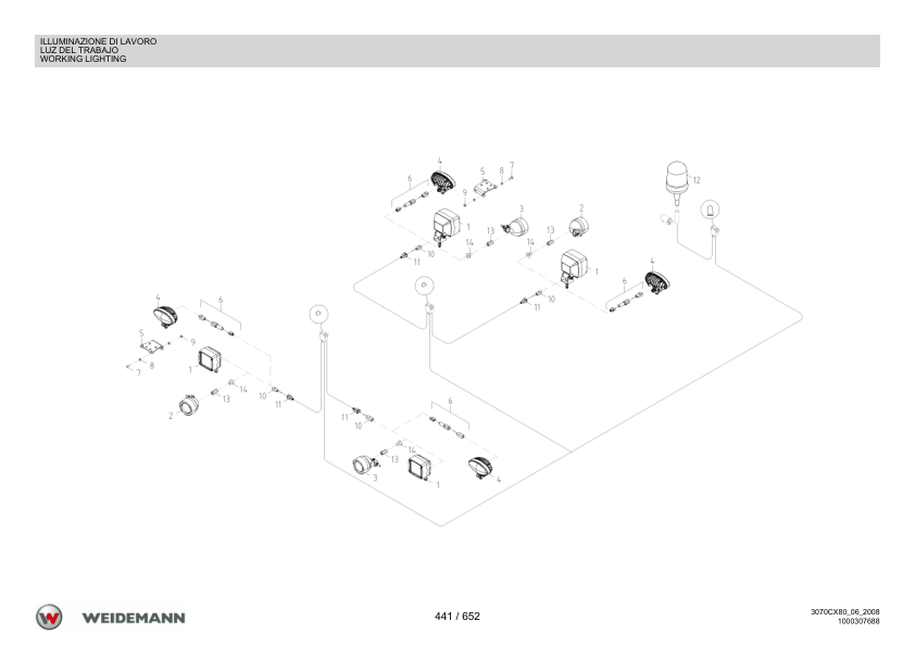 Weidemann 3070CX80 Wheel Loader Parts Catalog v1.0 IT ES EN - Image 9