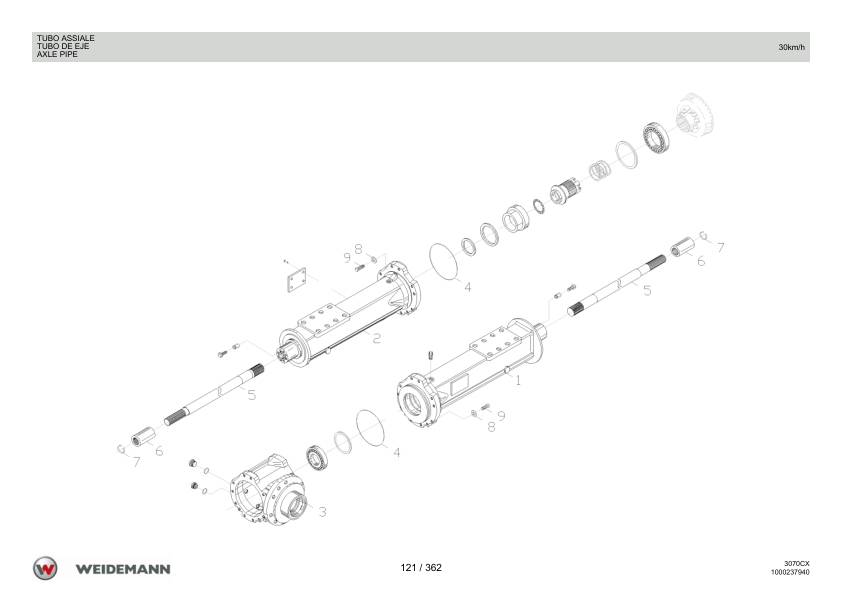 Weidemann 3070CX80 Wheel Loader Parts Catalog v1.0 IT ES EN - - Image 6