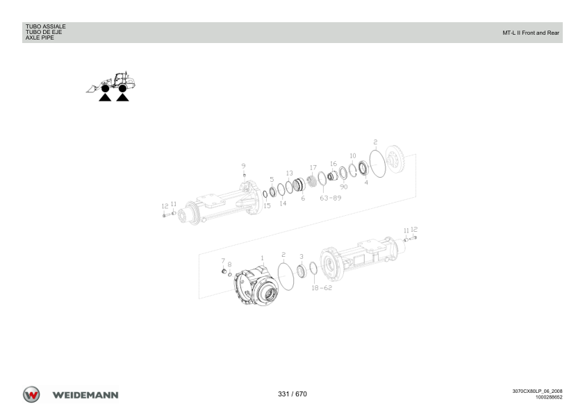 Weidemann 3070CX80LP Wheel Loader Parts Catalog v1.0 IT ES EN 06.2008 - Image 9