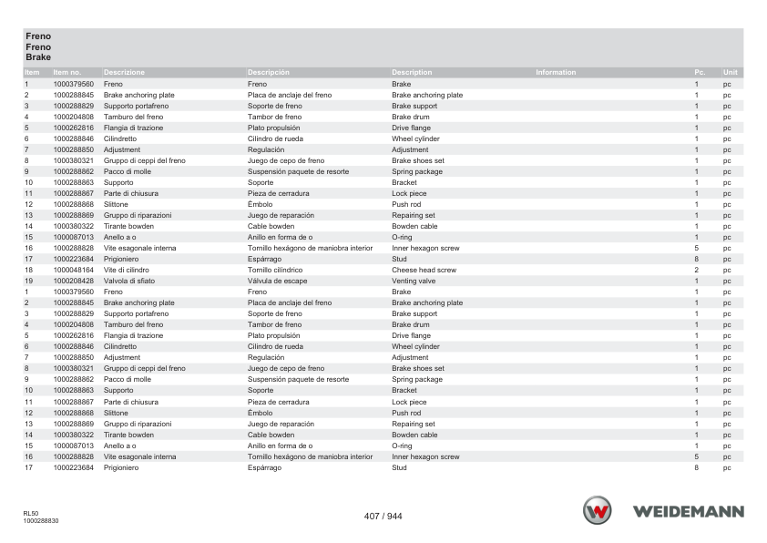 Weidemann 3080 Stage V Wheel Loader Parts Catalog IT ES EN - Image 7