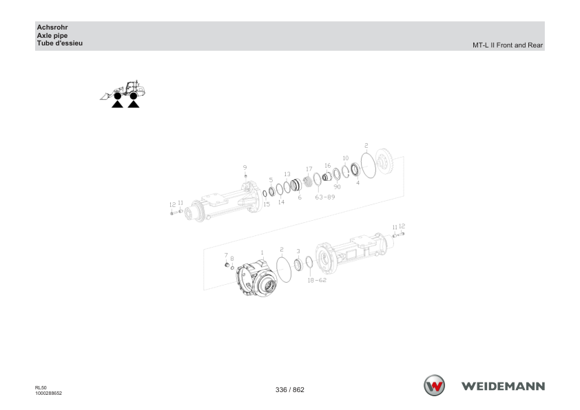 Weidemann 3080 T Telescopic Loader Parts Catalog v1.0 DE EN FR - Image 8