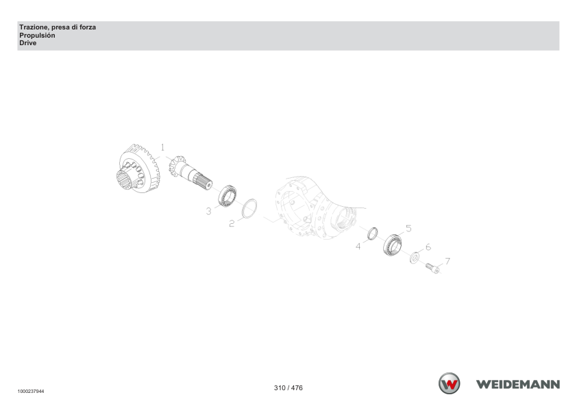 Weidemann 4070CX100 T Telescopic Loader Parts Catalog SN -03.2009 IT ES EN - Image 8