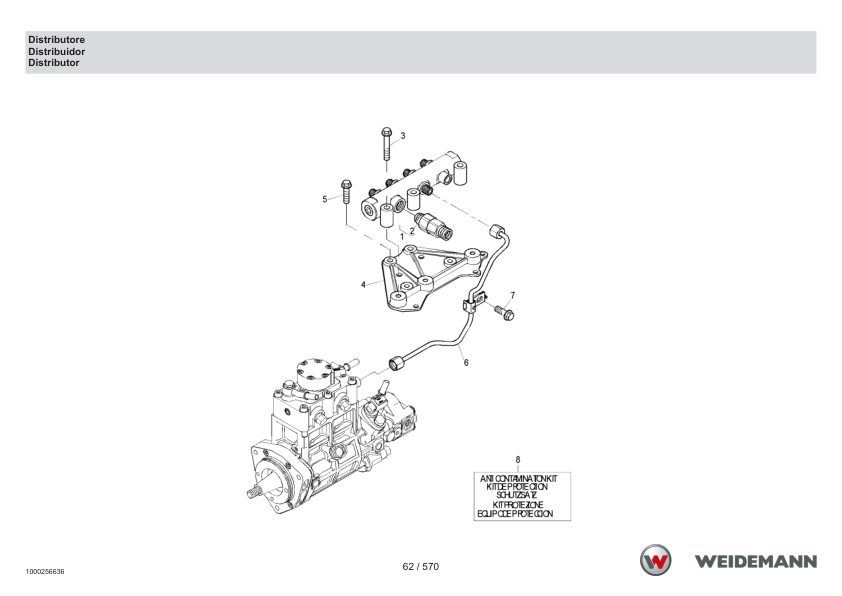 Weidemann 4070CX100 T Telescopic Loader Parts Catalog SN 03.2009- IT ES EN - Image 12