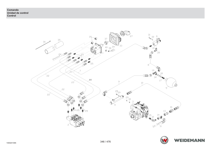 Weidemann 4070CX100 T Telescopic Loader Parts Catalog SN -03.2009 IT ES EN - Image 9