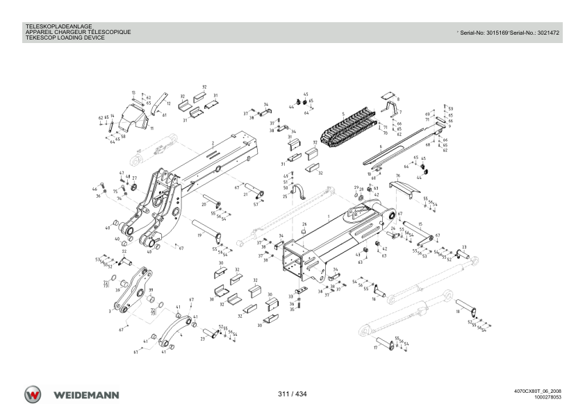 Weidemann 4070CX80 Tele Telescopic Loader Parts Catalog v1.0 DE FR EN - Image 12