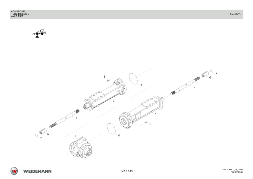 Weidemann 4070CX80 Tele Telescopic Loader Parts Catalog v1.0 DE FR EN - Image 6