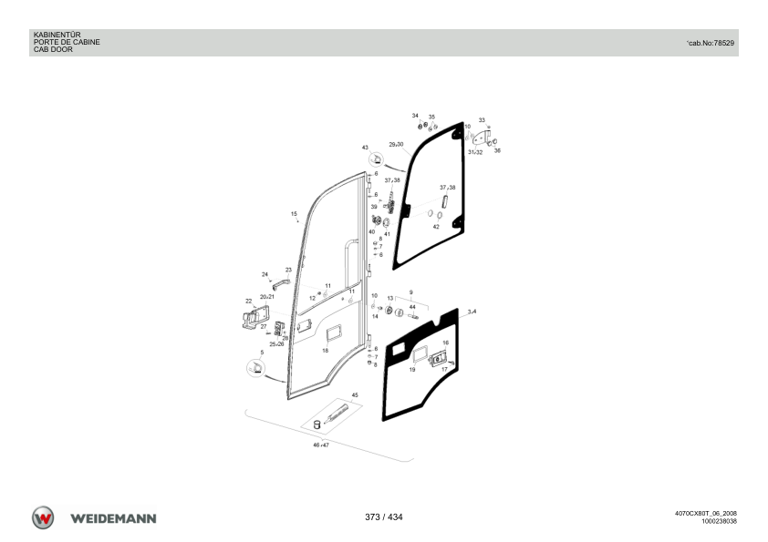 Weidemann 4070CX80 Tele Telescopic Loader Parts Catalog v1.0 DE FR EN - Image 13