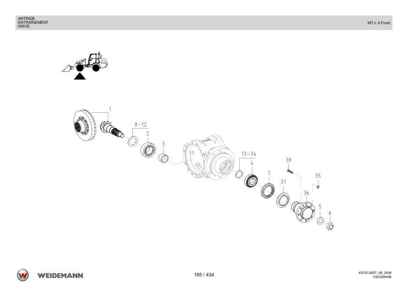 Weidemann 4070CX80 Tele Telescopic Loader Parts Catalog v1.0 DE FR EN - Image 7