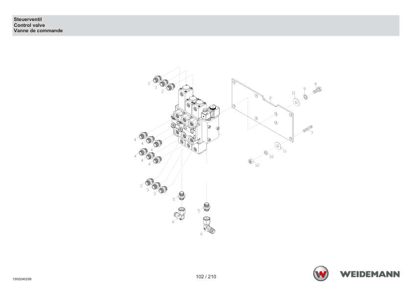 Weidemann 4070CX80 Wheel Loader Parts Catalog SN -06.2008 DE EN FR - Image 6