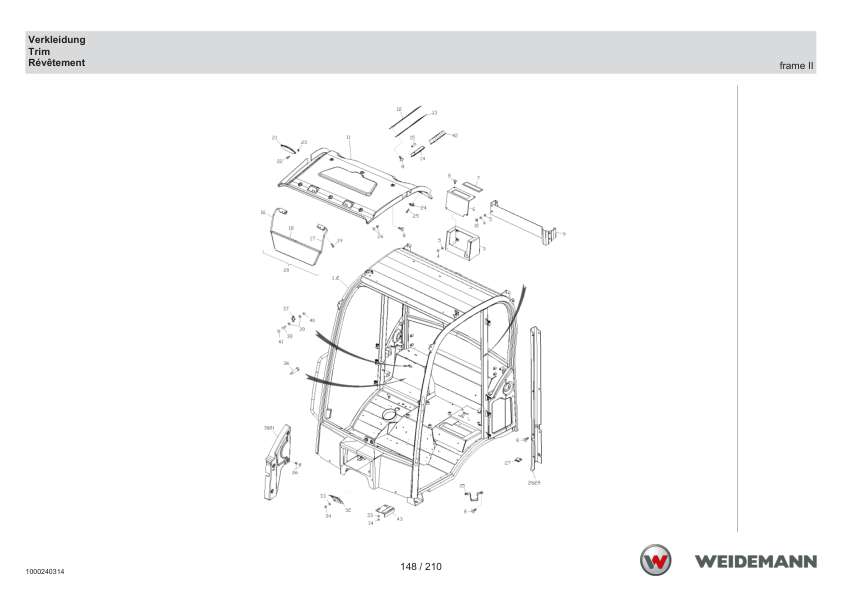 Weidemann 4070CX80 Wheel Loader Parts Catalog SN -06.2008 DE EN FR - Image 8