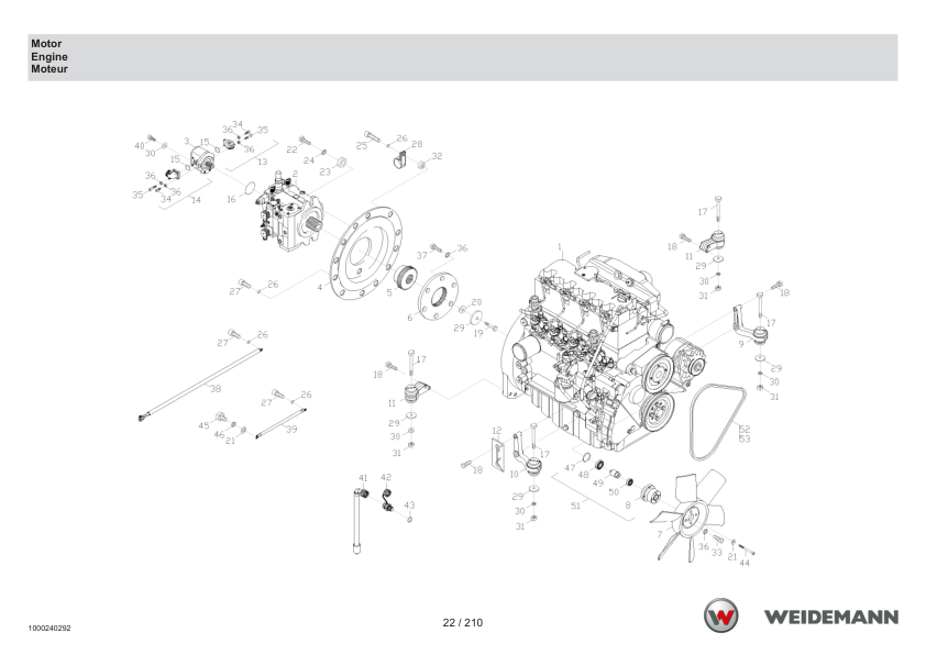 Weidemann 4070CX80 Wheel Loader Parts Catalog SN -06.2008 DE EN FR - Image 12