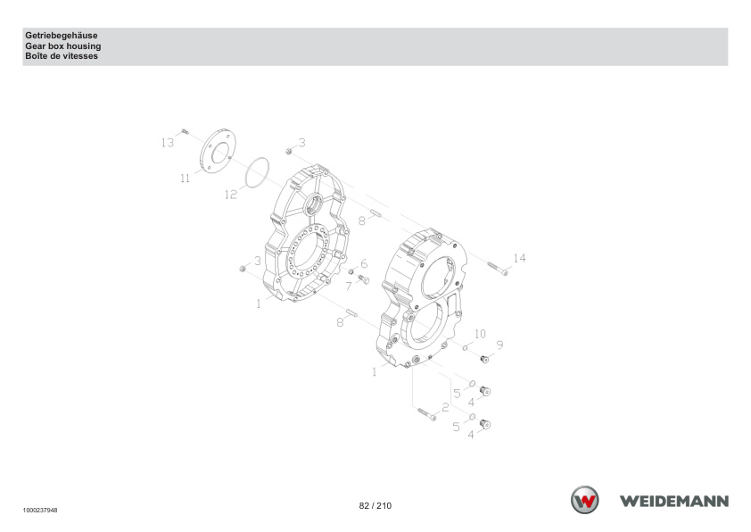 Weidemann 4070CX80 Wheel Loader Parts Catalog SN -06.2008 DE EN FR - Image 15