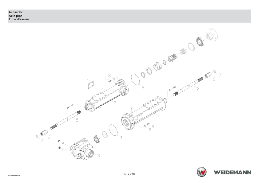 Weidemann 4070CX80 Wheel Loader Parts Catalog SN -06.2008 DE EN FR - Image 14