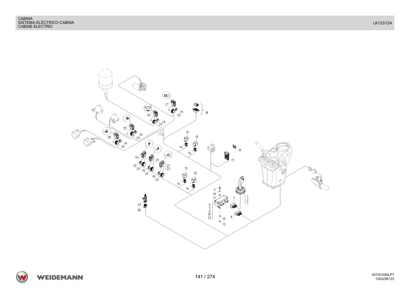 Weidemann 4070CX80LP Tele Telescopic Loader Parts Catalog v1.0 IT ES EN - Image 7