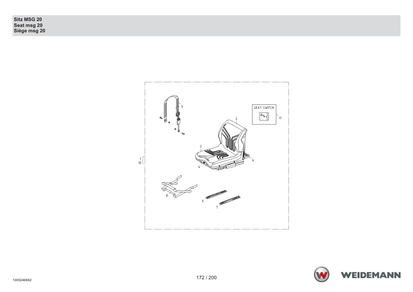 Weidemann 4070CX80LP Wheel Loader Parts Catalog SN -05.2008 DE EN FR - Image 10