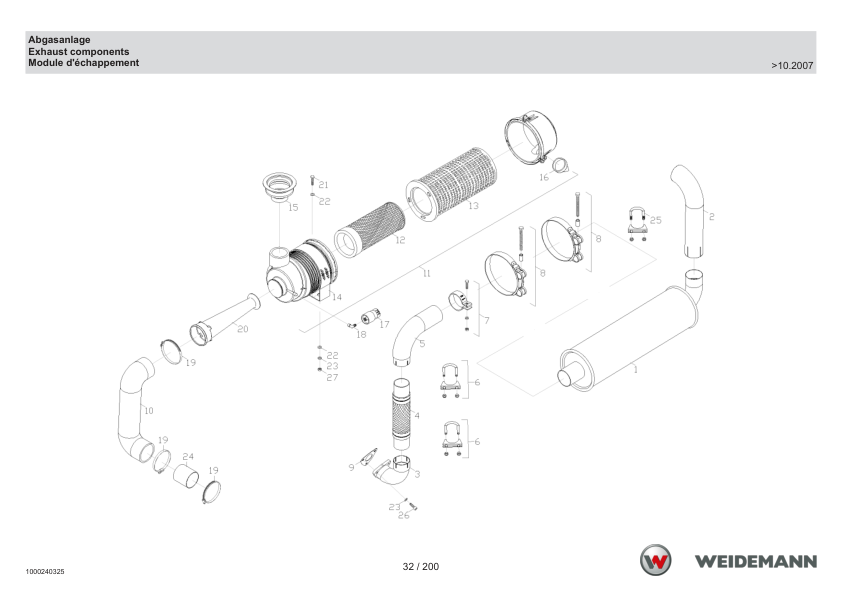 Weidemann 4070CX80LP Wheel Loader Parts Catalog SN -05.2008 DE EN FR - Image 11