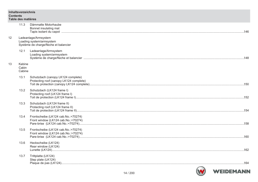 Weidemann 4070CX80LP Wheel Loader Parts Catalog SN -05.2008 DE EN FR - Image 8