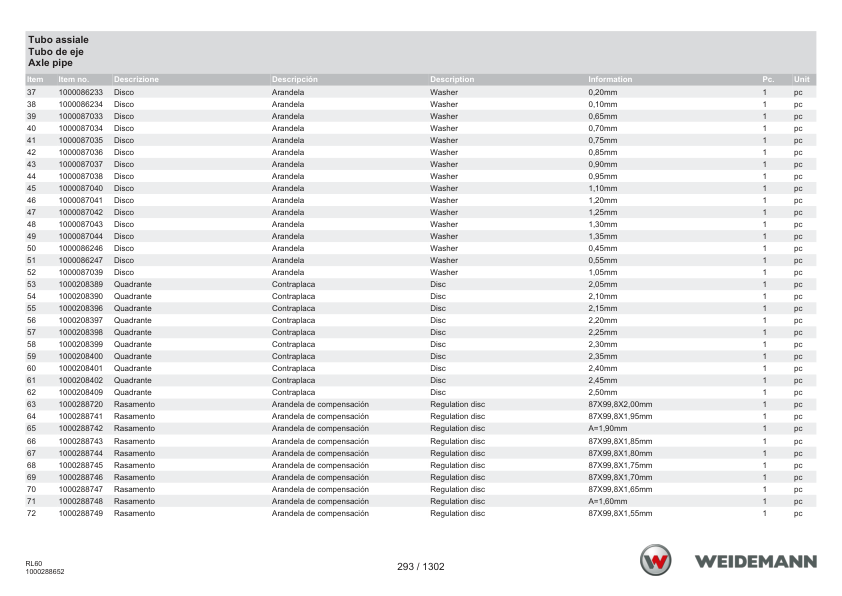 Weidemann 4080 T Stage V Telescopic Loader Parts Catalog v1.0 IT ES EN - Image 8