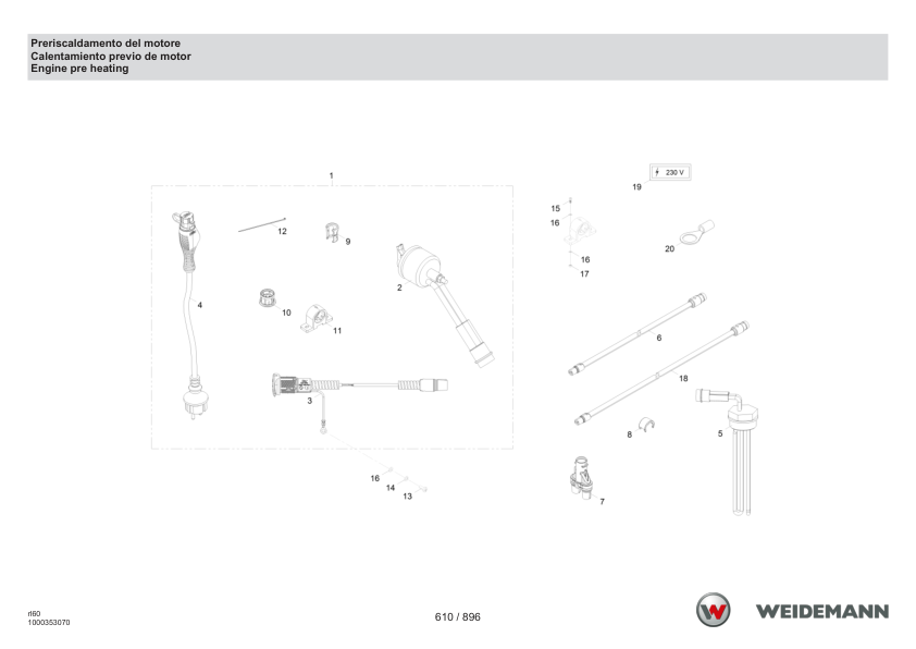 Weidemann 4080LP Stage V Wheel Loader Parts Catalog IT ES EN - Image 10