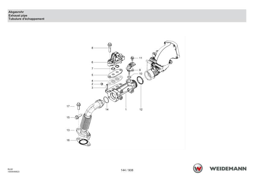 Weidemann 4080LP T Stage V Telescopic Loader Parts Catalog DE EN FR - Image 6