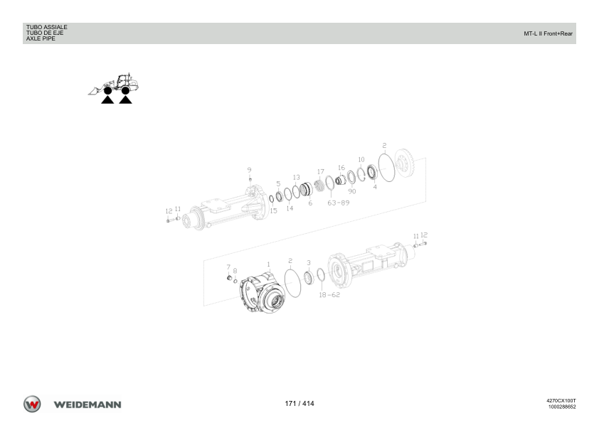 Weidemann 4270CX100 Tele Telescopic Loader Parts Catalog v1.0 IT ES EN - Image 7