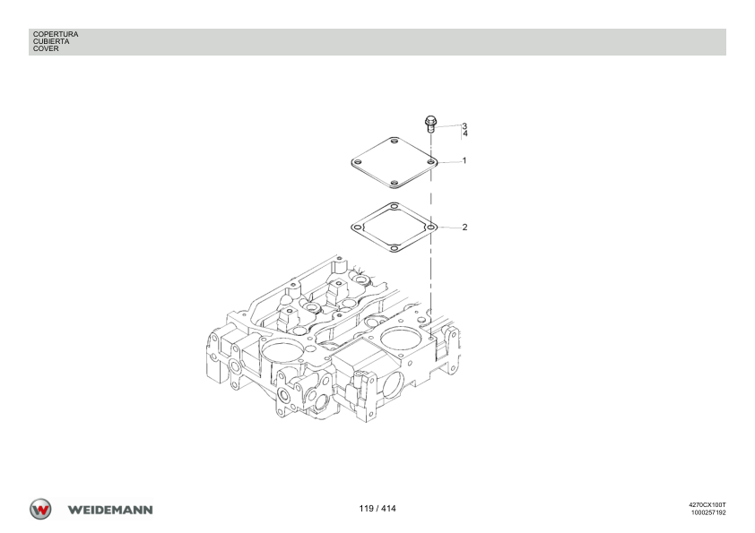 Weidemann 4270CX100 Tele Telescopic Loader Parts Catalog v1.0 IT ES EN - Image 6
