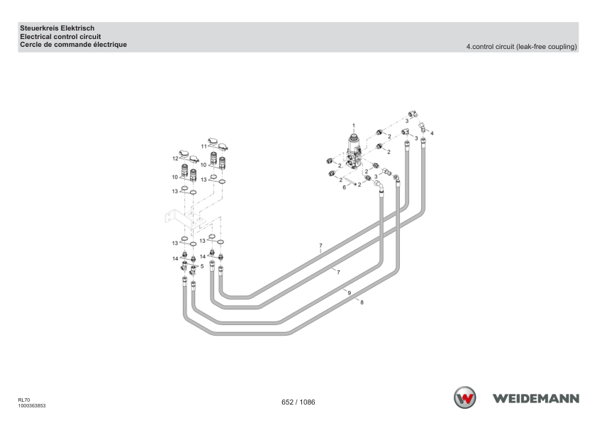 Weidemann 5080T T4F Telescopic Loader Parts Catalog v1.0 DE EN FR - Image 10