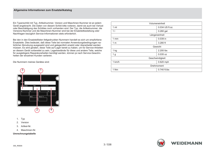 Weidemann 9080L Wheel Loader Parts Catalog SN WNKR9004XXXX0001- v1.2 DE EN FR - Image 4