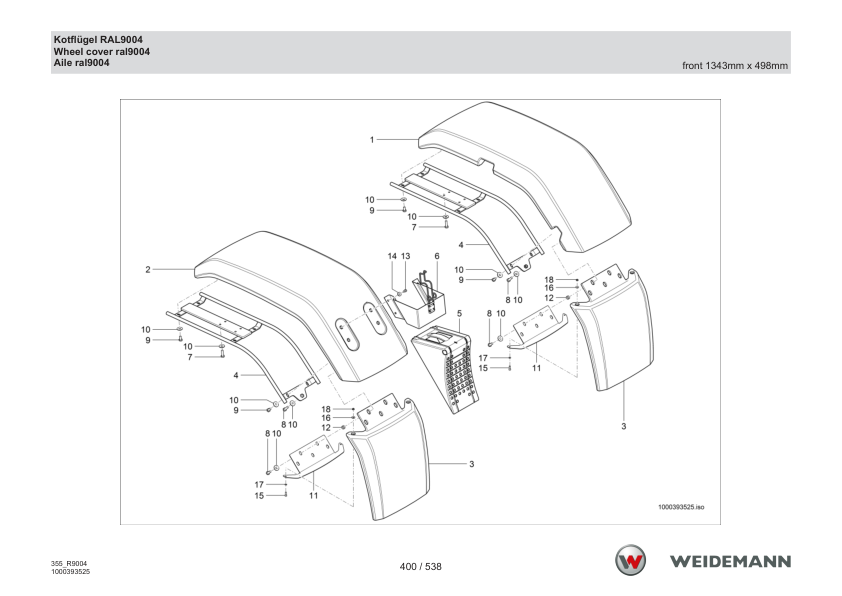 Weidemann 9080L Wheel Loader Parts Catalog SN WNKR9004XXXX0001- v1.2 DE EN FR - Image 10