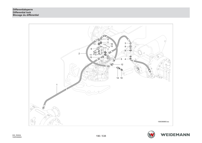 Weidemann 9080L Wheel Loader Parts Catalog SN WNKR9004XXXX0001- v1.2 DE EN FR - Image 7