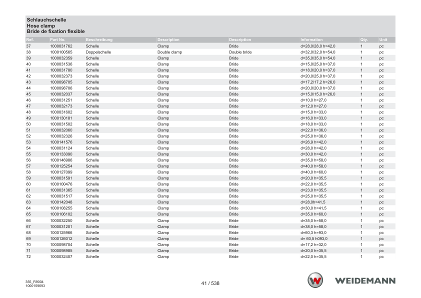 Weidemann 9080L Wheel Loader Parts Catalog SN WNKR9004XXXX0001- v1.2 DE EN FR - Image 11