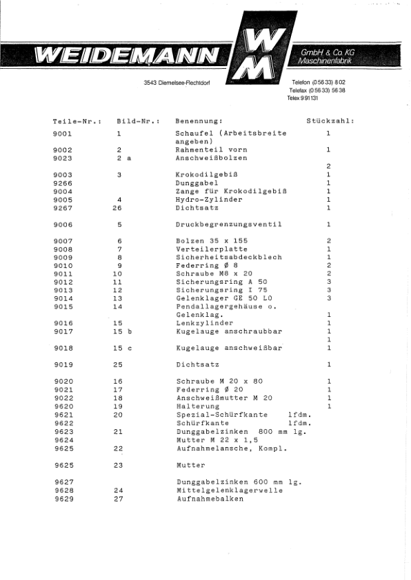 Weidemann 914 Wheel Loader Parts Catalog DE - Image 7