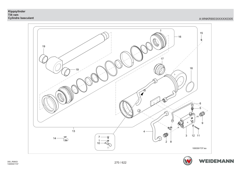 Weidemann 9580T 355 R9003 Telescopic Loader Parts Catalog v1.1 SN WNKR9003XXXX0001- DE EN FR - Image 9