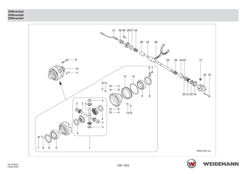 Weidemann 9580T 355 R9003 Telescopic Loader Parts Catalog v1.1 SN WNKR9003XXXX0001- DE EN FR - Image 8