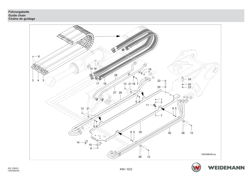 Weidemann 9580T 355 R9003 Telescopic Loader Parts Catalog v1.1 SN WNKR9003XXXX0001- DE EN FR - Image 11