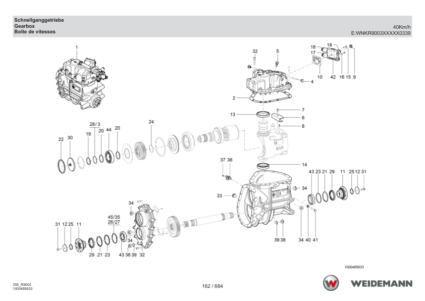 Weidemann 9580T Telescopic Loader Parts Catalog v1.3 SN WNKR9003XXXX0001- DE EN FR - Image 6