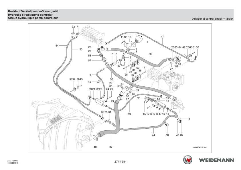Weidemann 9580T Telescopic Loader Parts Catalog v1.3 SN WNKR9003XXXX0001- DE EN FR - Image 7