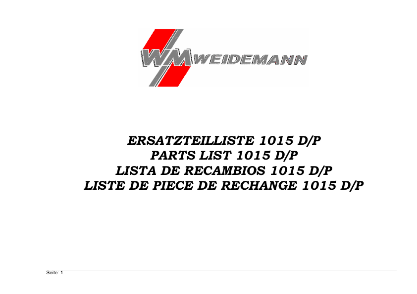 Weidemann Hoftrac 1015 D P Wheel Loader Parts Catalog - Image 3