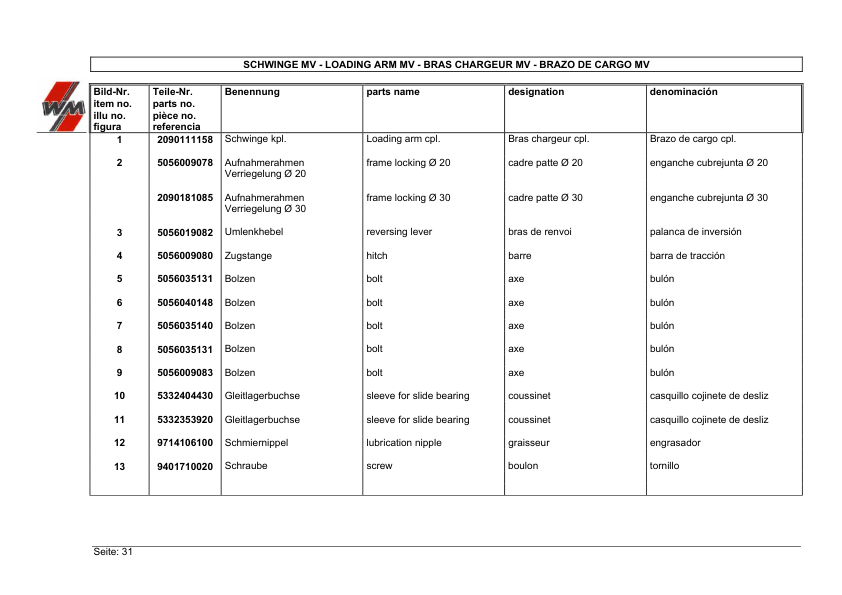 Weidemann Hoftrac 1015 D P Wheel Loader Parts Catalog - Image 6