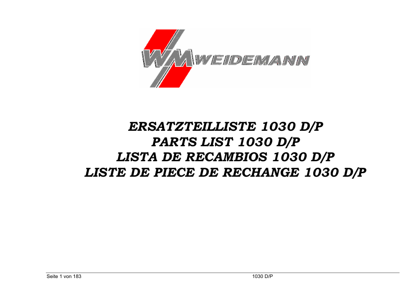 Weidemann Hoftrac 1030 D P Wheel Loader Parts Catalog - Image 3