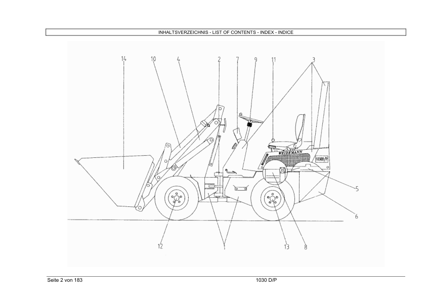 Weidemann Hoftrac 1030 D P Wheel Loader Parts Catalog - Image 4