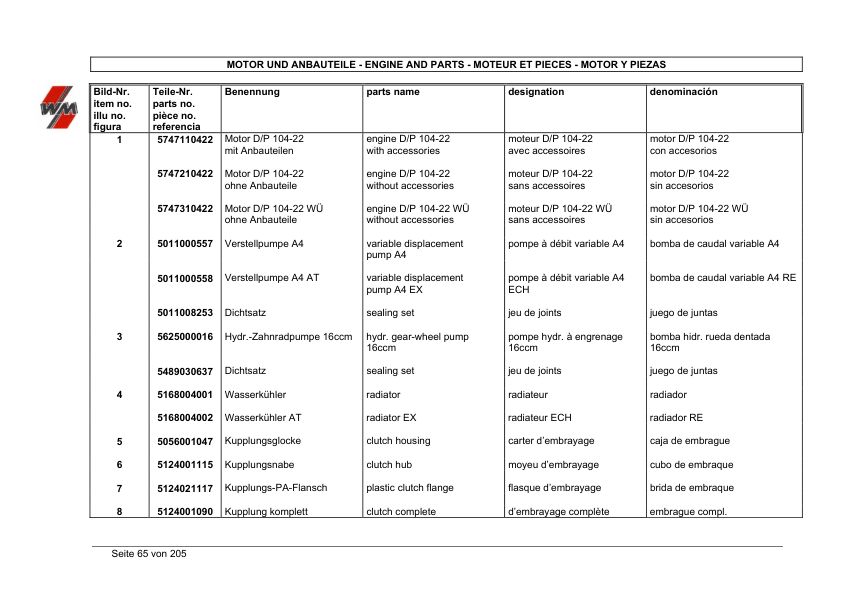 Weidemann Hoftrac 1090 1904 D P Wheel Loader Parts Catalog - Image 11