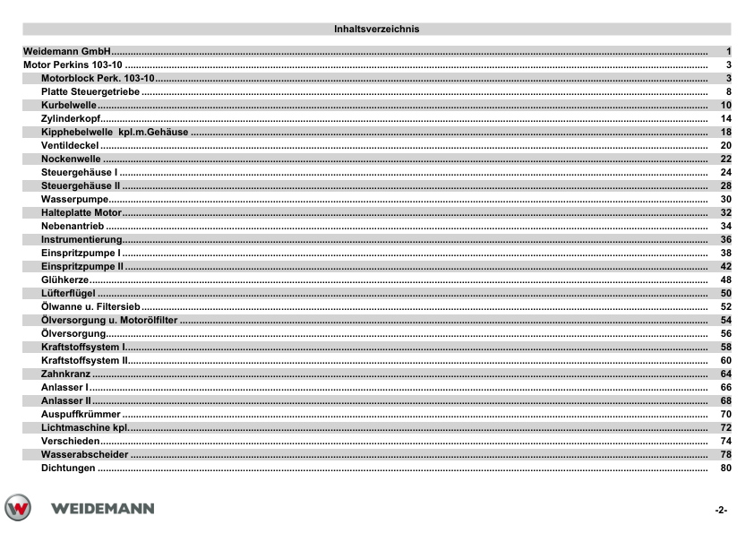 Weidemann Perkins 103-10 Engine Parts Catalog - Image 3