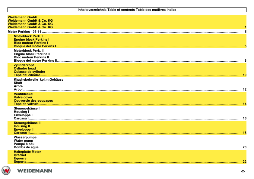 Weidemann Perkins 103-11 Engine Parts Catalog - Image 3