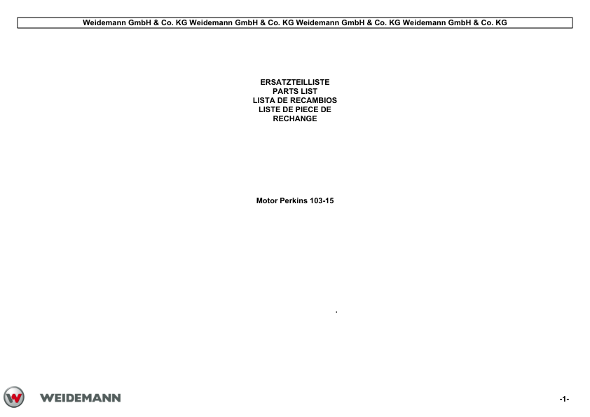 Weidemann Perkins 103-15 Engine Parts Catalog - Image 2