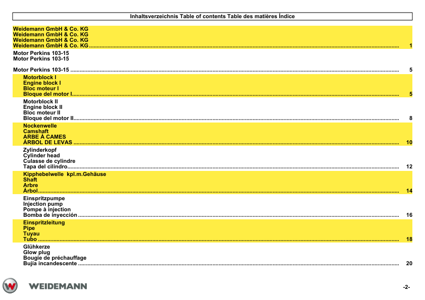Weidemann Perkins 103-15 Engine Parts Catalog - Image 3