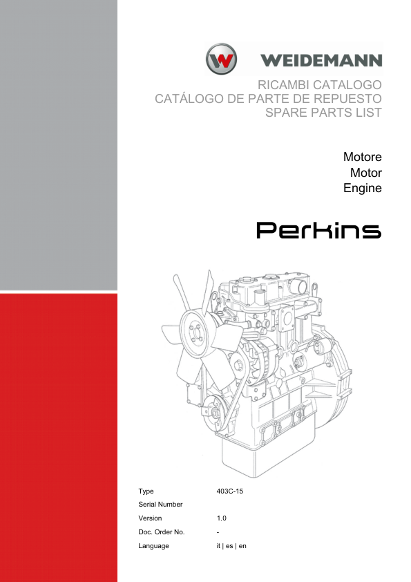 Weidemann Perkins 403C-15 Engine Parts Catalog v1.0 IT ES EN - Image 2